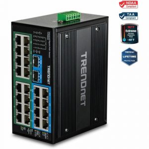 26P HARDENED INDUSTRIAL SWITCH GIGABIT POE+ DIN-RAIL - TI-PG262