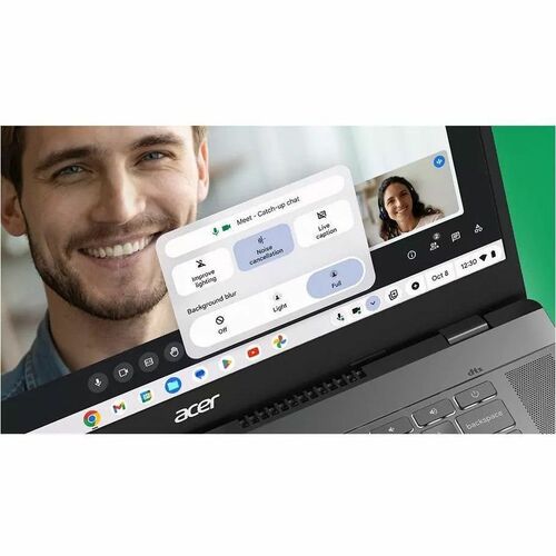 Acer Chromebook Plus 514 CBE574-1T-R8T7 14" Touchscreen Chromebook - WUXGA - AMD Ryzen 3 7320C - 8 GB - 256 GB SSD - English (US) Keyboard - Iron - NX.KRDAA.001 - Image 8