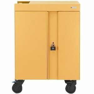 Bretford CUBE Cart Max Mobile Charging Cart - 2 Shelf - 4 Casters - 5" Caster Size - Steel - 29.70" Width x 26.30" Depth x 40.10" Height - TVCMX30PAC-GRA