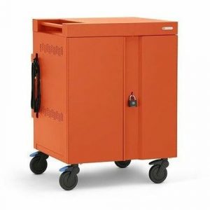 Bretford CUBE Cart Max Mobile Charging Cart - 2 Shelf - 4 Casters - 5" Caster Size - Steel - 29.70" Width x 26.30" Depth x 40.10" Height - TVCMX30PAC-TAG