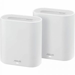 ASUS ExpertWiFi EBM68 Wireless Router, 2pk - ASUS ExpertWiFi EBM68 AX7800 Tri-band Business Mesh WiFi 6 System (2 Pack) - Custom Guest Portal & SDN, Easy Setup - EBM68 (W-2-PK)