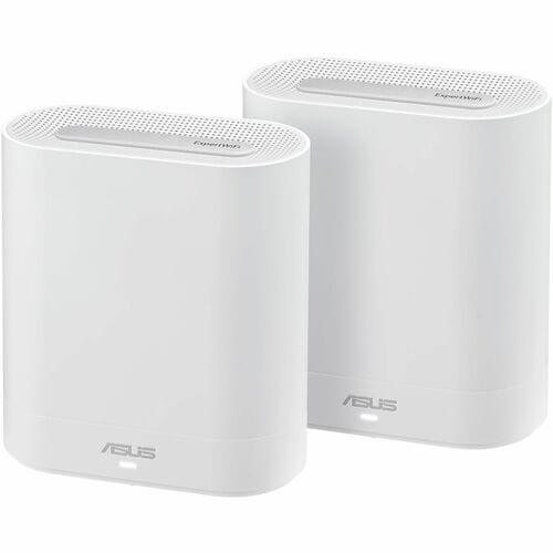 ASUS ExpertWiFi EBM68 Wireless Router, 2pk - ASUS ExpertWiFi EBM68 AX7800 Tri-band Business Mesh WiFi 6 System (2 Pack) - Custom Guest Portal & SDN, Easy Setup - EBM68 (W-2-PK)