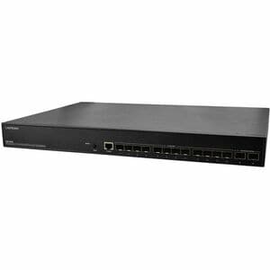 Lantronix MANAGED FIBER SWITCH 12-PORT 1G/10G SFP+ (2) PORT 10G/25G SFP28 SM12XPA-SA