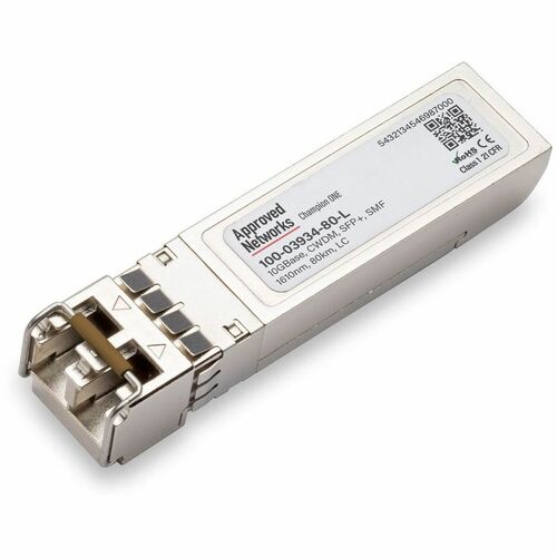 Ortronics Calix SFP+ Module - For Optical Network, Data Networking - 1 x LC Duplex 10GBase-CWDM Network - Optical Fiber - Single-mode - 10 Gigabit Ethernet - 10GBase-CWDM - 100-03934-80-A