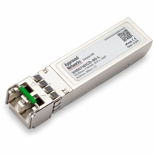 Ortronics Nokia SFP+ Module - For Optical Network, Data Networking - 1 x LC Duplex 10GBase-CWDM Network - Optical Fiber - Single-mode - 10 Gigabit Ethernet - 10GBase-CWDM - 3HE07161CD-80-OP