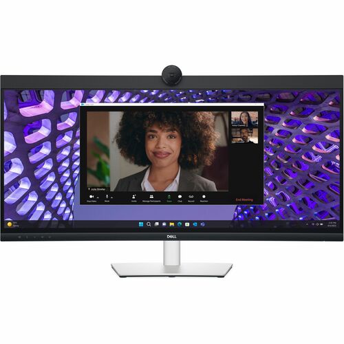 Dell P3424WEB 34" Class Webcam UW-QHD Curved Screen LED Monitor - 21:9 - Black, Silver - 34.1" Viewable - In-plane Switching (IPS) Technology - LED Backlight - 3440 - DELL-P3424WEB - Image 2