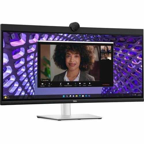 Dell P3424WEB 34" Class Webcam UW-QHD Curved Screen LED Monitor - 21:9 - Black, Silver - 34.1" Viewable - In-plane Switching (IPS) Technology - LED Backlight - 3440 - DELL-P3424WEB - Image 12