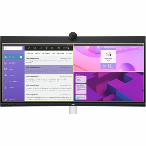 Dell P3424WEB 34" Class Webcam UW-QHD Curved Screen LED Monitor - 21:9 - Black, Silver - 34.1" Viewable - In-plane Switching (IPS) Technology - LED Backlight - 3440 - DELL-P3424WEB - Image 15