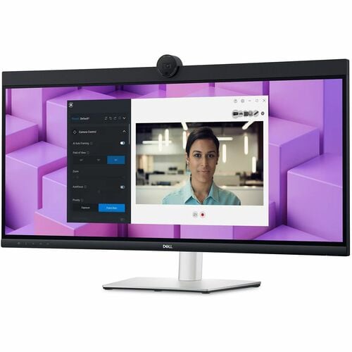 Dell P3424WEB 34" Class Webcam UW-QHD Curved Screen LED Monitor - 21:9 - Black, Silver - 34.1" Viewable - In-plane Switching (IPS) Technology - LED Backlight - 3440 - DELL-P3424WEB - Image 16