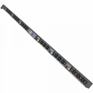 Eaton 3-Phase Metered Input Rack PDU G4, 240/415V, 42 Outlets, 24A/32A, 17.3kW, 532P6W Input, 10 ft. Cord, 0U Vertical, TAA - Metered - 532P6W - 24 x IEC - EVMIG332X