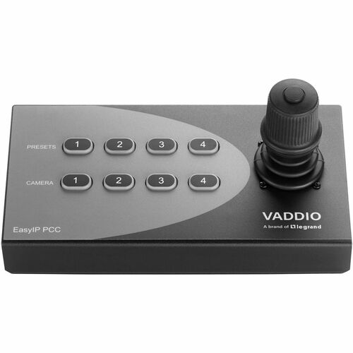 Vaddio EasyIP PCC - 4 Controllable Cameras - Pan, Zoom, Tilt Control - 3D Joystick - Network (RJ-45) Port - Black - TAA Compliant 999-57755-000 - 999-57755-000 - Image 3