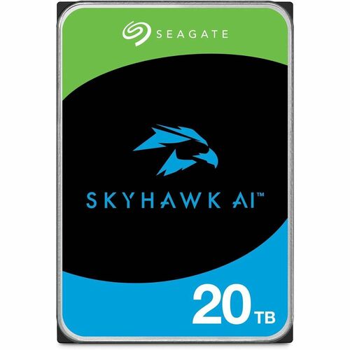 Seagate SkyHawk AI ST20000VE003 20 TB Hard Drive - 3.5" Internal - SATA (SATA/600) - Conventional Magnetic Recording (CMR) Method - Network Video Recorder Device Supported ST20000VE003 - ST20000VE003