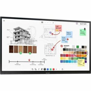 SHARP 86IN INTERACTIVE DISPLAY 20PT TOUCH RS-232C 500 CD/M2 3840X2160 PN-LA862