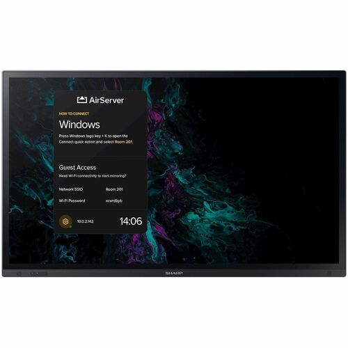 SHARP 86IN INTERACTIVE DISPLAY 20PT TOUCH RS-232C 500 CD/M2 3840X2160 PN-LA862 - Image 2