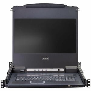 ATEN TECHNOLOGIES 8-PORT 17.3 LCD INTEGRATED USB/ PS2 COMBO KVM W/ EXTRA CONSOLE PORT CL5708MW