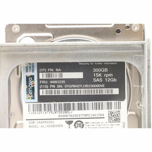 LENOVO DCG SOURCING 300 GB Hard Drive - 3.5" Internal - SAS (6Gb/s SAS) - Server, Workstation Device Supported - 15000rpm 44W2235 - Image 2