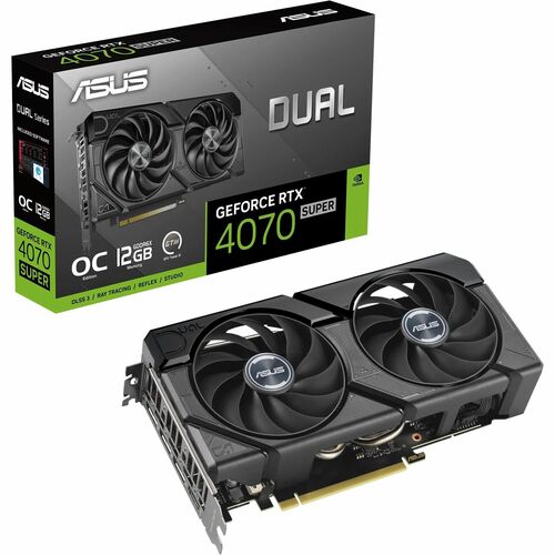 Asus NVIDIA GeForce RTX 4070 SUPER Graphic Card - 12 GB GDDR6X - 7680 x 4320 - 2.55 GHz Boost Clock - 192 bit Bus Width - PCI - DUAL-RTX4070S-O12G-EVO - Image 3