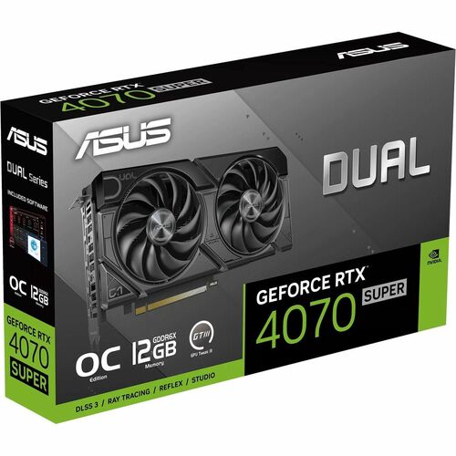 Asus NVIDIA GeForce RTX 4070 SUPER Graphic Card - 12 GB GDDR6X - 7680 x 4320 - 2.55 GHz Boost Clock - 192 bit Bus Width - PCI - DUAL-RTX4070S-O12G-EVO - Image 4