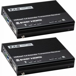 Eaton Tripp Lite Series HDBaseT 3.0 Transmitter and Receiver Kit, HDMI 4K 60 Hz (4:4:4), RS-232, IR Control, Up to 328 ft. (100 m), TAA - 1 Input - BHDBT3-TRX2