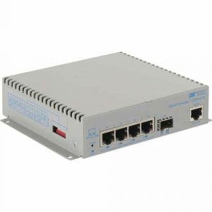 Omnitron Systems OmniConverter GHPoEBT/M Transceiver/Media Converter - Network (RJ-45) - 4 x 60W PoE (RJ-45) Ports - Gigabit Ethernet - 1000Base-X, 10/100/1000Base-T - SFP - 1 x SFP - 3119B-0-14-9Z