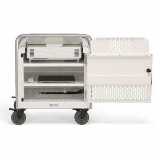 Bretford ProVision Projector Cart - 4 Casters - 5" Caster Size - Metal - 23.50" Width x 20" Depth x 30.50" Height - Arctic White, Platinum PVPC800-AWPM - PVPC800-AWPM - Image 11