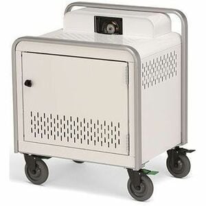 Bretford ProVision Projector Cart - 4 Casters - 5" Caster Size - Metal - 23.50" Width x 20" Depth x 30.50" Height - Arctic White, Platinum PVPC800-AWPM - PVPC800-AWPM - Image 3