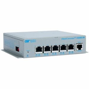 Omnitron Systems MULTI-GIGABIT ENET SWITCH RJ-45 2X MULTIGIG 2X 10/100/1000 AC 9655-1-14-1