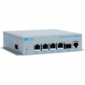 Omnitron Systems MULTI-GIGABIT ENET SWITCH SFP+ 2X MULTIGIG 2X 10/100/1000 DC 9655-0-14-9