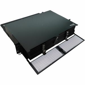 Eaton HIGH-DENSITY PANEL FIBER SPLICE ENCLOSURE 12 SPLICING CASSETTES 2U N600P-288U-12