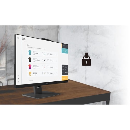 MSI Modern AM242TP 1M-1099US All-in-One Computer - Intel Core i3 - 8 GB - 512 GB SSD - 23.8" Full HD Touchscreen - Desktop - Black - Intel - MAM242TP1M1099 - Image 14