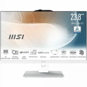 MSI Modern AM242TP 1M-1200US All-in-One Computer - Intel Core 3 100U - 8 GB - 512 GB SSD - 23.8" Full HD Touchscreen - Desktop - Intel Chip - MAM242TP1M1200