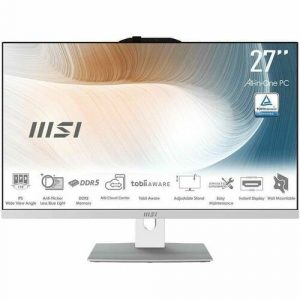 MSI Modern AM272P 1M Modern AM272P 1M-820US All-in-One Computer - Intel Core i7 - 32 GB - 1 TB SSD - 27" Full HD - Desktop - White - MAM272P1M820
