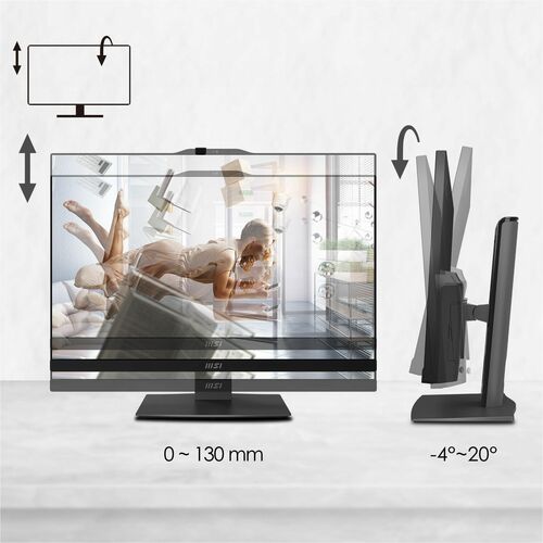 MSI Modern AM242TP 1M-1096US All-in-One Computer - Intel Core 5 120U - 16 GB - 1 TB SSD - 23.8" Full HD Touchscreen - Desktop - Black - - MAM242TP1M1096 - Image 11