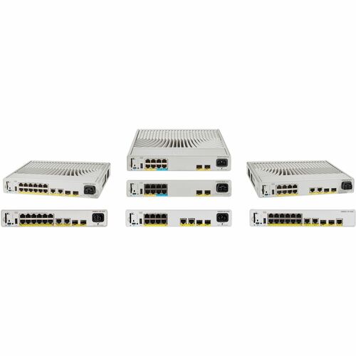 Cisco Catalyst C9200CX-12P-2X2G Ethernet Switch - 12 Ports - Manageable - 10 Gigabit Ethernet, Gigabit Ethernet - 10GBase-T, 10GBase-X, 1000Base-T - Refurbished - 3 Layer Supported - Modular - C9200CX12P2X2GA-RF