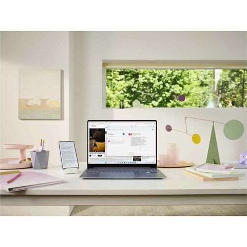 Samsung Galaxy Book4 Edge NP940XMA-KB1US 14" Touchscreen Copilot+ PC Notebook - Qualcomm Snapdragon X Elite X1E-80-100 - 16 GB - 512 GB Flash Memory - Sapphire Blue - - NP940XMA-KB1US - Image 5