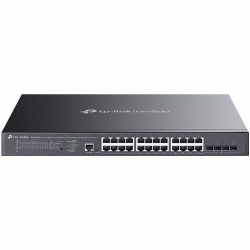 TP-Link 24-Port Gigabit and 4-Port 10GE SFP+ L2+ Managed Switch with 16-Port PoE+ & 8-Port PoE++ - 24 Ports - Manageable - Gigabit Ethernet, 10 Gigabit Ethernet - - SG3428XMPP