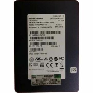 HPE - Sourcing KIT HP 240GB SATA 6G RI SFF (2.5-INCH) SC DS FIRMWARE SSD 875654-001