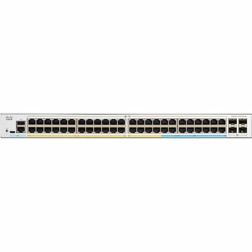 Cisco Catalyst C1300-48FP-4X Ethernet Switch - 48 Ports - Manageable - Gigabit Ethernet, 10 Gigabit Ethernet - 10/100/1000Base-T, 10GBase-X - Refurbished - 3 Layer Supported - 4 SFP - C1300-48FP-4X-RF - Image 2