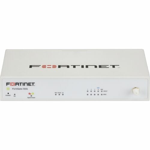 Fortinet FortiGate FG-50G-SFP Network Security/Firewall Appliance - Intrusion Prevention - 5 Port - 1000Base-T, 1000Base-X - Gigabit Ethernet - 5 Gbit/s Firewall Throughput - AES (256-bit), SHA-256, SSL, - FG-50G-SFP-BDL-809-36