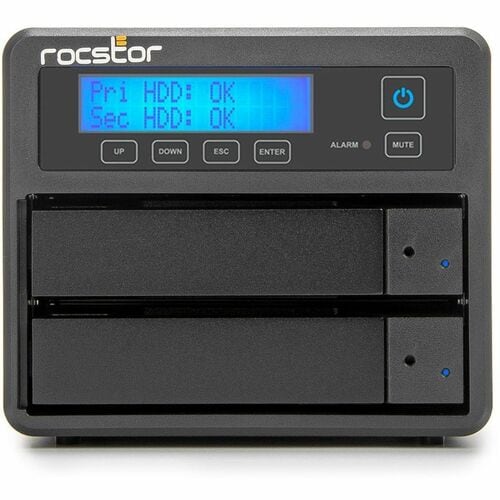 Rocstor Rocpro U33 USB Type-C Desktop RAID Storage - 2 x HDD Supported - 40 TB Supported HDD Capacity - 2 x HDD Installed - 40 TB Installed - GP4320-01