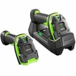 Zebra DS3600 DS3608-SR Barcode Scanner Kit - Cable Connectivity - 80" Scan Distance - 1D, 2D - Laser - Imager - Bluetooth, Radio Frequency - USB - Green - DS3608-HP3U46A2VZW