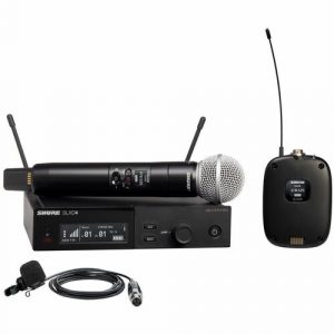 Shure Wireless Microphone System - 470 MHz to 514 MHz Operating Frequency SLXD124/85M-G58 - SLXD124/85M-G58