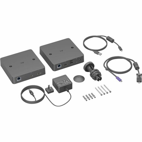 Logitech Extend | Single-cable BYOD connection for Android-based rooms - 2 x Network (RJ-45) - 5 x USB - 1 x HDMI Out - 2160p - 4K - - 952-000188
