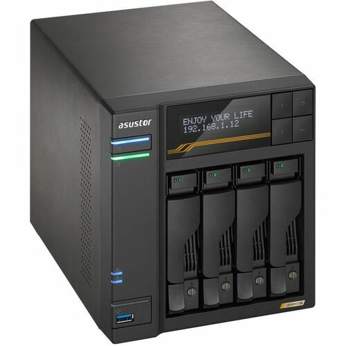 Asustor Lockerstor 4 Gen3 AS6804T, 4 Bay NAS, AMD Ryzen Quad-Core 2.3 GHz, 16GB RAM ECC DDR5, 4 M.2 NVMe Slots, Dual 5GbE and Dual 10GbE Port, USB - AS6804T - Image 5