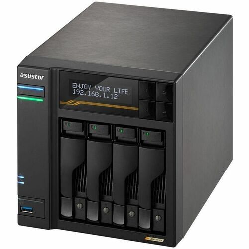Asustor Lockerstor 4 Gen3 AS6804T, 4 Bay NAS, AMD Ryzen Quad-Core 2.3 GHz, 16GB RAM ECC DDR5, 4 M.2 NVMe Slots, Dual 5GbE and Dual 10GbE Port, USB - AS6804T - Image 6