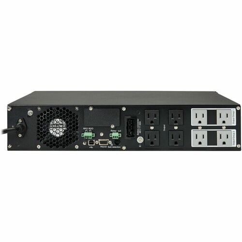 Eaton Tripp Lite Series SmartOnline 1500VA 1350W 120V Double-Conversion Sine Wave UPS - 8 Outlets, Extended Run, Network Card Option, LCD, USB, DB9, 2U Rack/Tower, TAA - 2U - SU1500RTXLCD2UTAA - Image 3