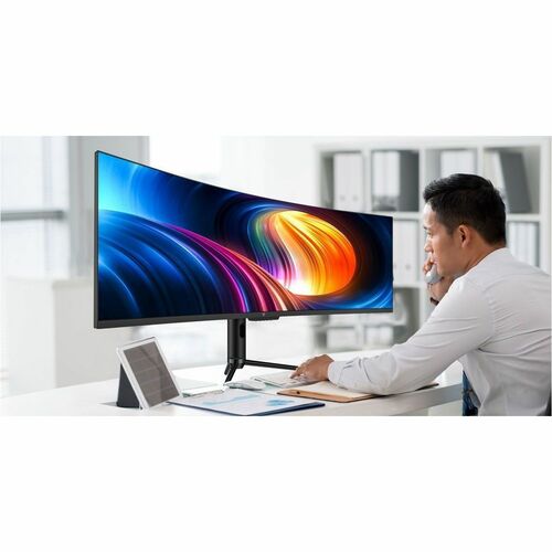 49IN USB-C 5120 X 1440 MONITOR CURVED 65W PD HUB RJ45 400 NIT - L490DQ-HAS-N - Image 12
