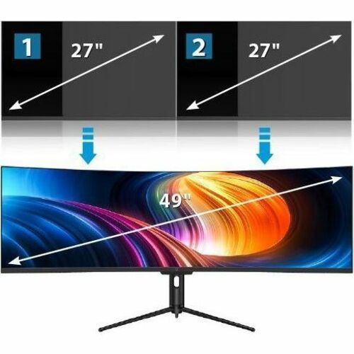 49IN USB-C 5120 X 1440 MONITOR CURVED 65W PD HUB RJ45 400 NIT - L490DQ-HAS-N - Image 9