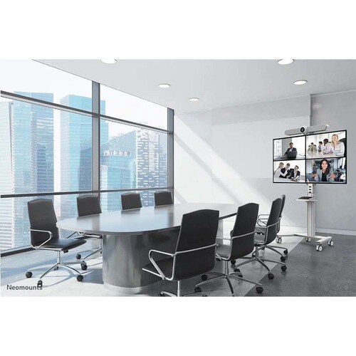 Neomounts FL50S-825WH1 Select Floor Stand - 154.32 lb Capacity - 4 Casters - 3.94" Caster Size - 35.55" Width x 27.64" Depth x 68.90" Height - White - - FL50S-825WH1 - Image 14