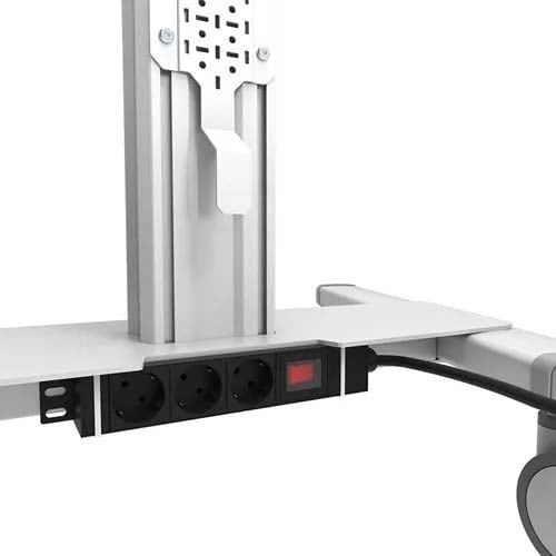 Neomounts FL50S-825WH1 Select Floor Stand - 154.32 lb Capacity - 4 Casters - 3.94" Caster Size - 35.55" Width x 27.64" Depth x 68.90" Height - White - - FL50S-825WH1 - Image 7